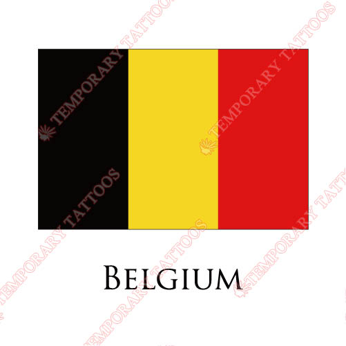 Belgium flag Customize Temporary Tattoos Stickers NO.1827
